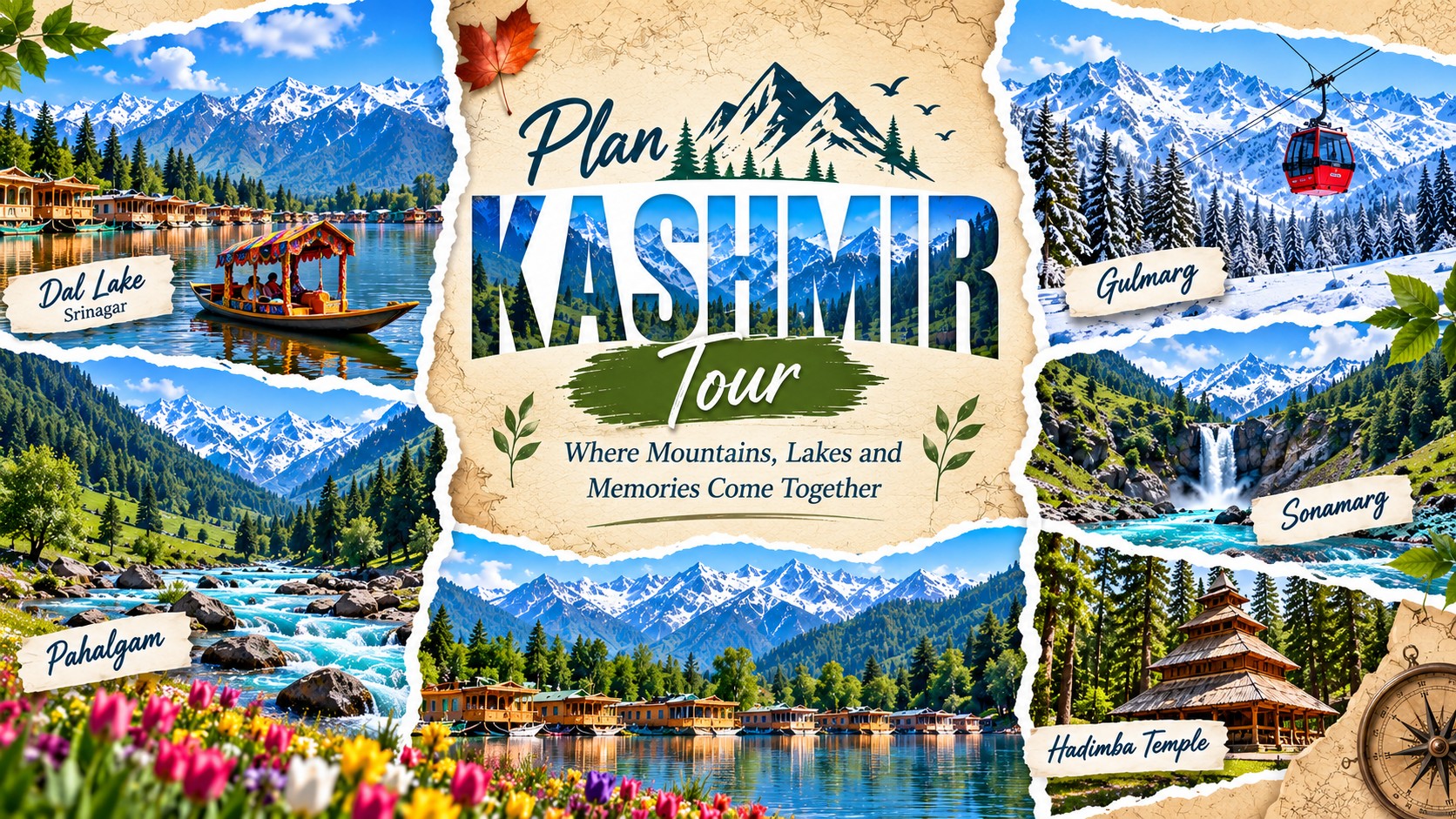 Kashmir Tour Package: Explore the Beauty of Srinagar, Pahalgam, Gulmarg & Sonamarg