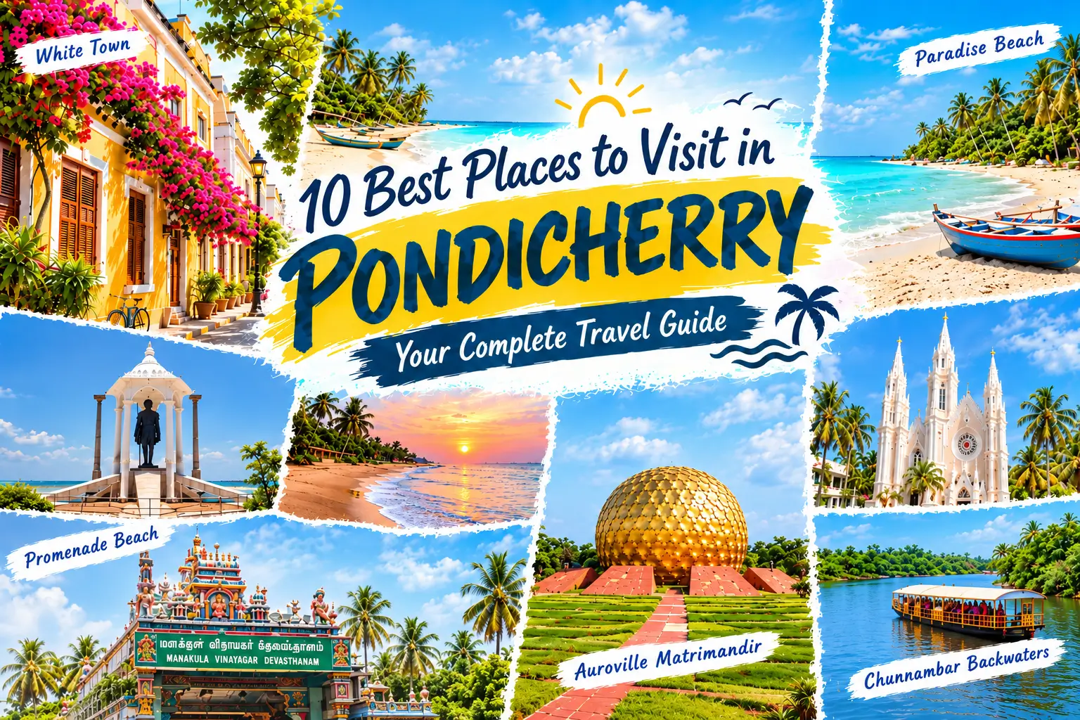 10 Best Places to Visit in Pondicherry – Recommended by T2I Holidays Travel Experts